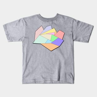 Abstract art, pastel colors geometric shapes forming a wholistic unity Kids T-Shirt